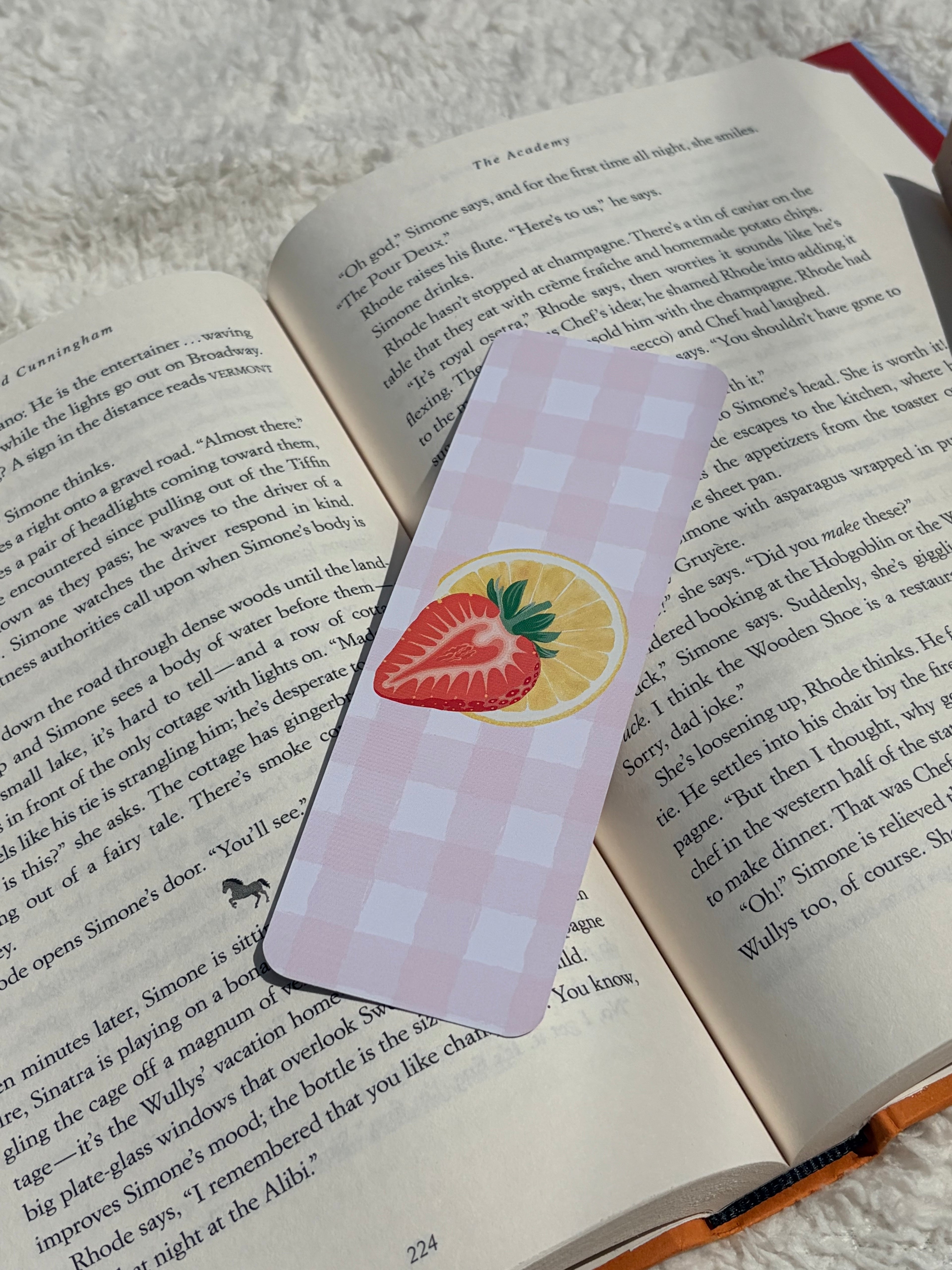 Strawberry Lemon Bookmark