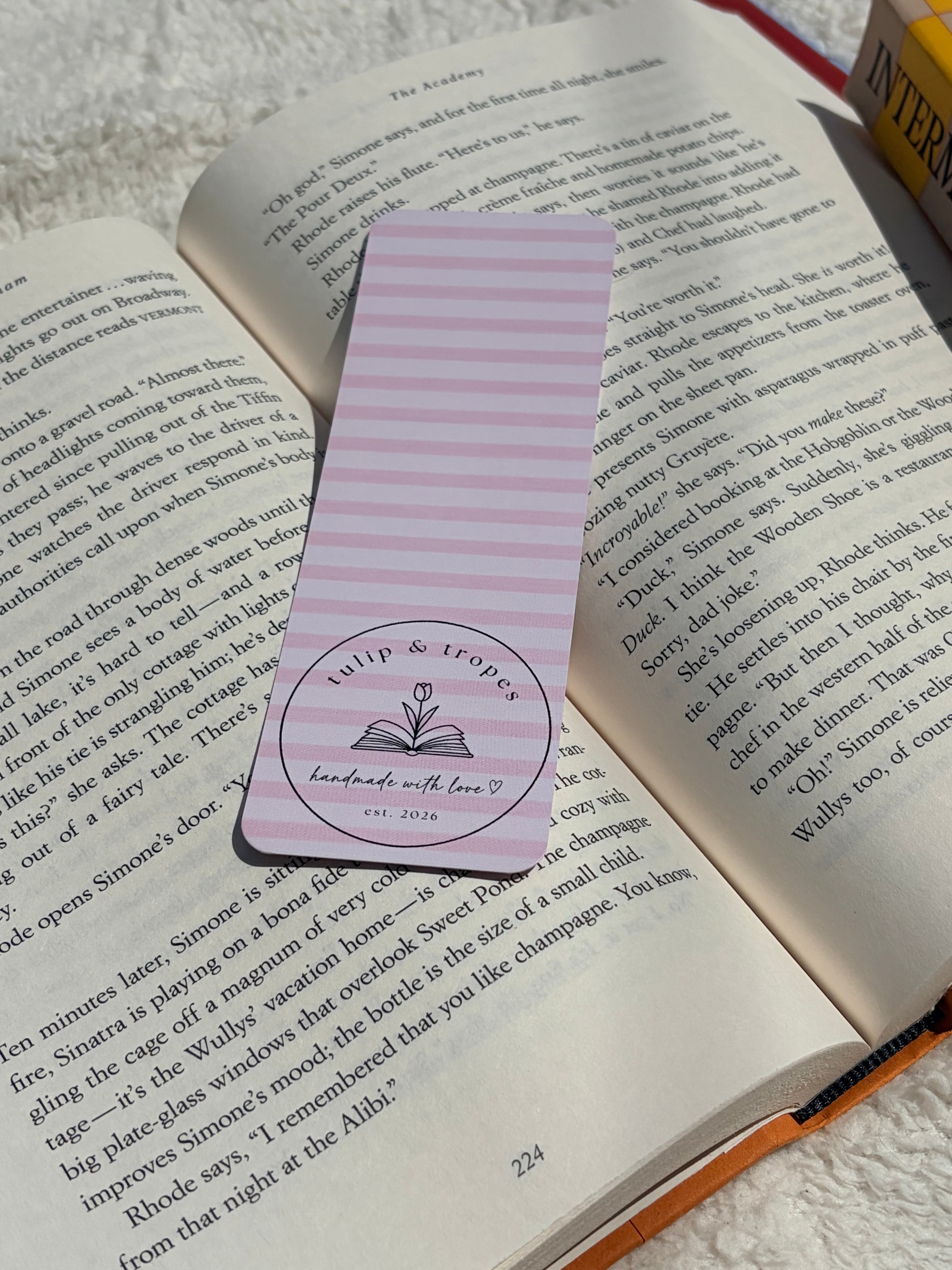 Floral Bookmark with Butterflies