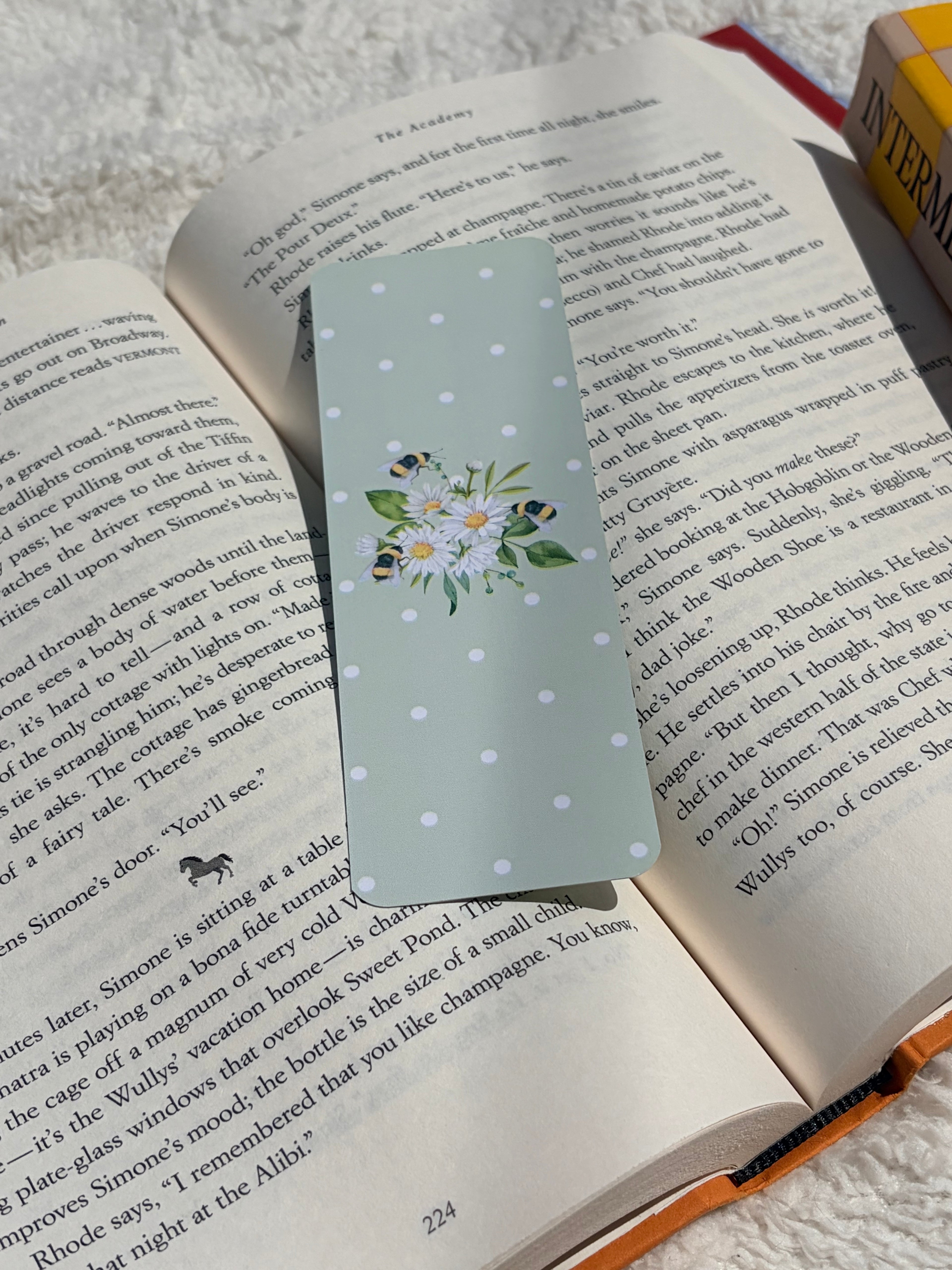 Bee Floral Bookmark