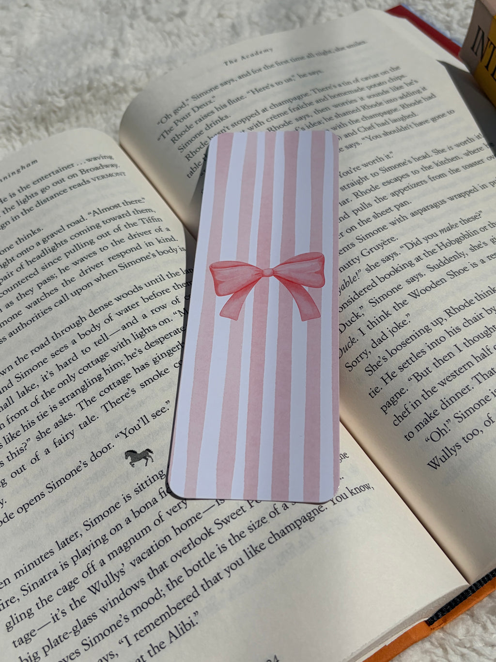 Pink Bow Bookmark